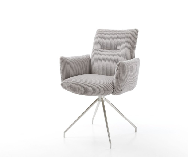 Otočná židle Jova-Flex s područkami křížová podnož zúžená nerezová