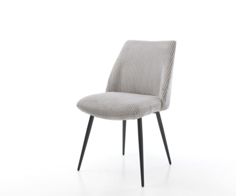 Jídelní židle Elso-Flex podnož zúžená kovová černá manšestrová