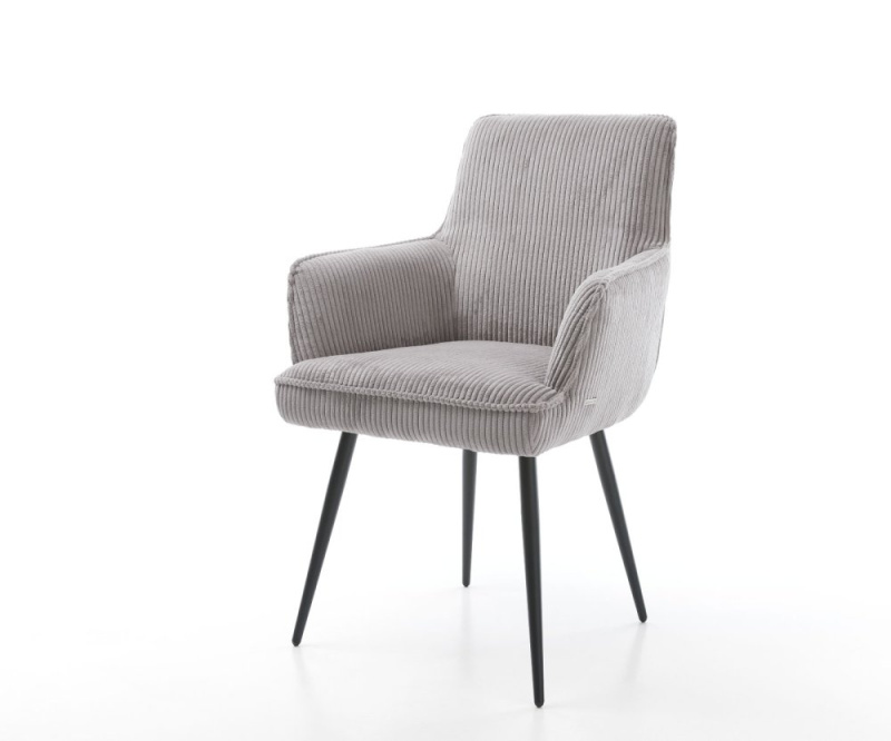 Jídelní židle Heira-Flex podnož zúžená kovová černá manšestrová