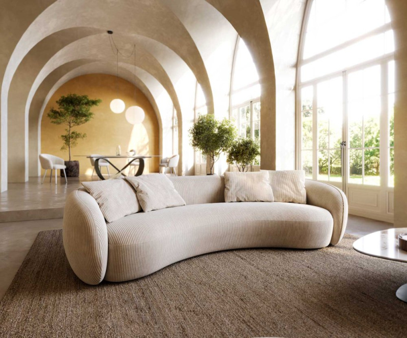 Pohovka Larna 260x120 cm manšestr béžová