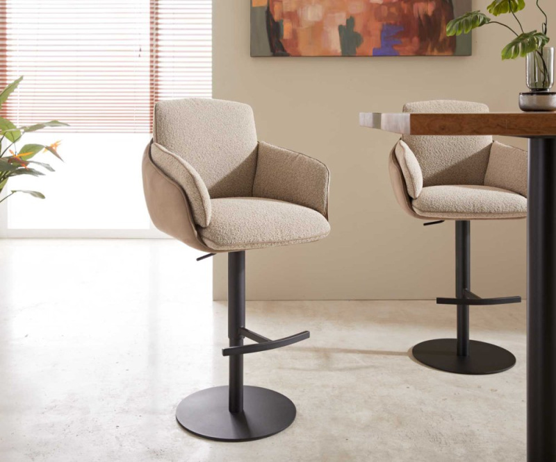 Barová židle Luan-Flex podnož výškově nastavitelná kovová černá mix