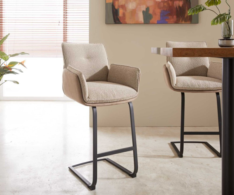 Barová židle Nela-Flex konzolová podnož plochá kovová černá mix