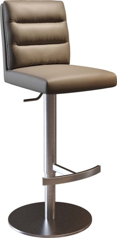 Barová židle Pela-Flex pravá kůže tmavě béžová otočná podnož výškově