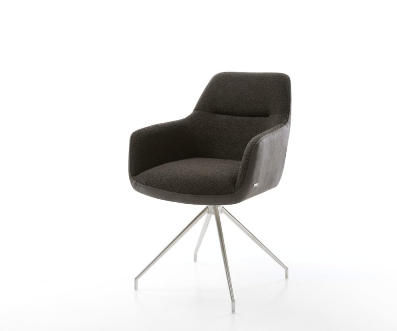 Jídelní židle Pejo-Flex mix materiálů černá křížová podnož zúžená