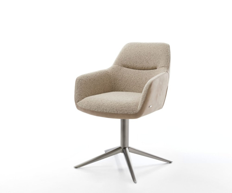 Otočná židle Pejo-Flex směs materiálů bláto základna grafit 360°