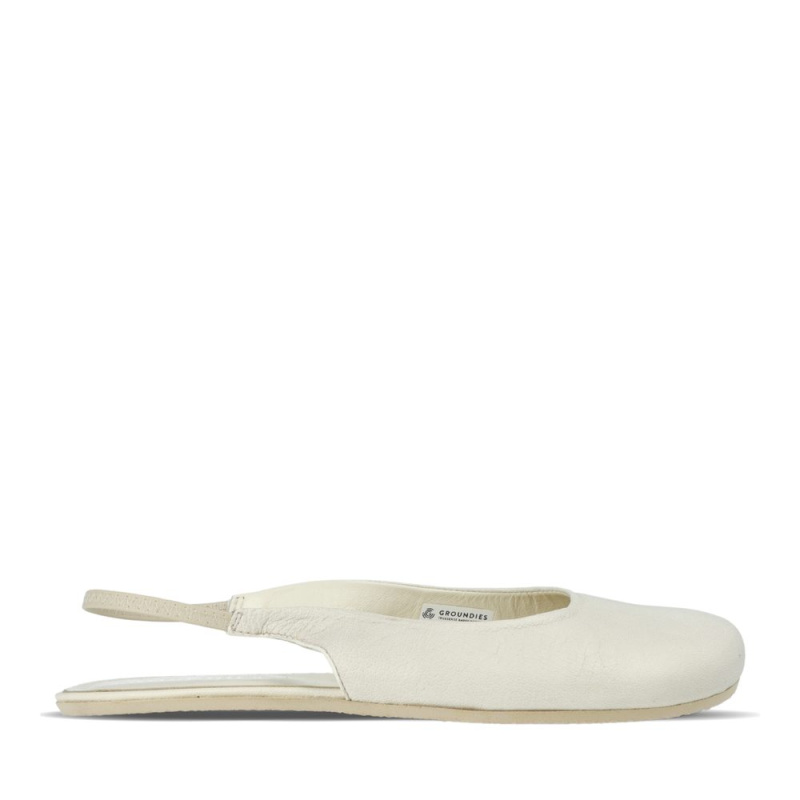 Dámské Barefoot Sandály GROUNDIES® Arc Bílé - 42
