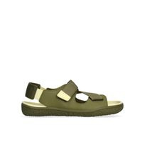 Dětské Barefoot sandály GROUNDIES Twig khaki žluté - 35