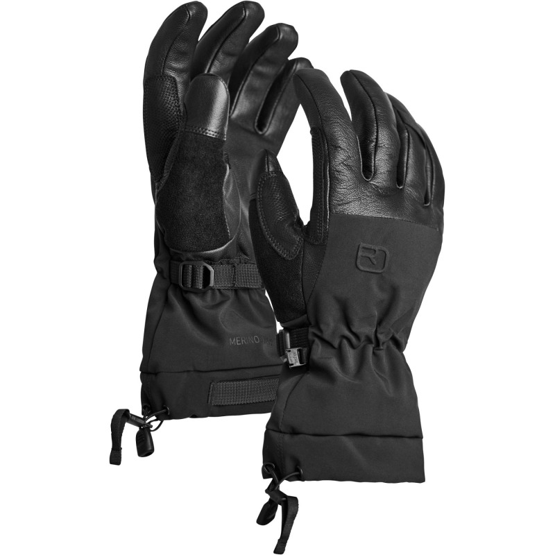 Ortovox Merino Freeride, lyžařské rukavice, pánské, černé