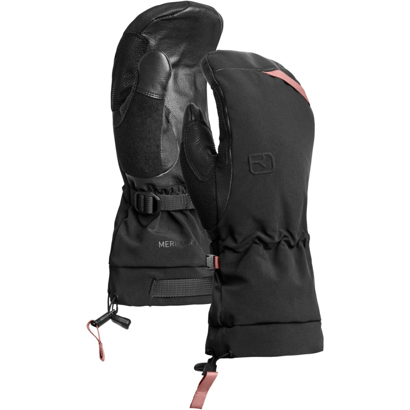 Ortovox Merino Freeride, lyžařské rukavice, dámské, černé