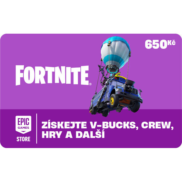 Dárková karta Fortnite 650 CZK (online kód)