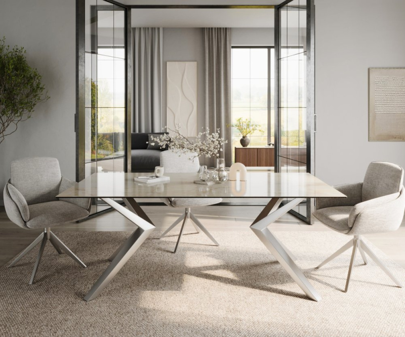 Jídelní stůl Edge 200x100 keramický Laminam® Onice Oro ?Zenthara