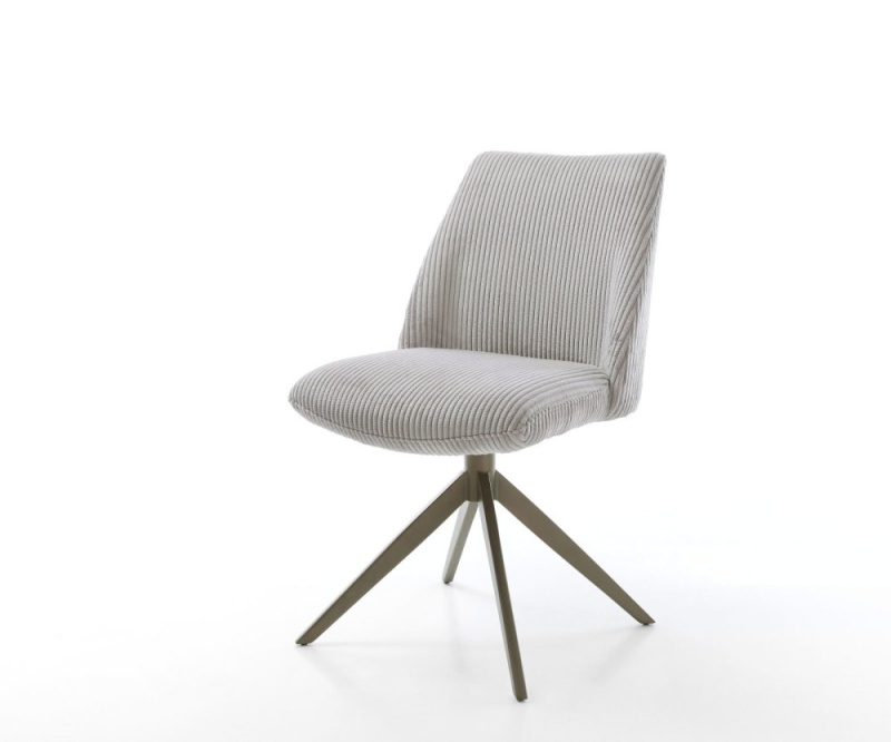 Otočná židle Elso-Flex Cord Stříbrnošedá Křížový rám široký Efektní