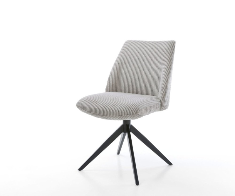 Otočná židle Elso-Flex Cord Stříbrnošedá Křížový rám široký Černá