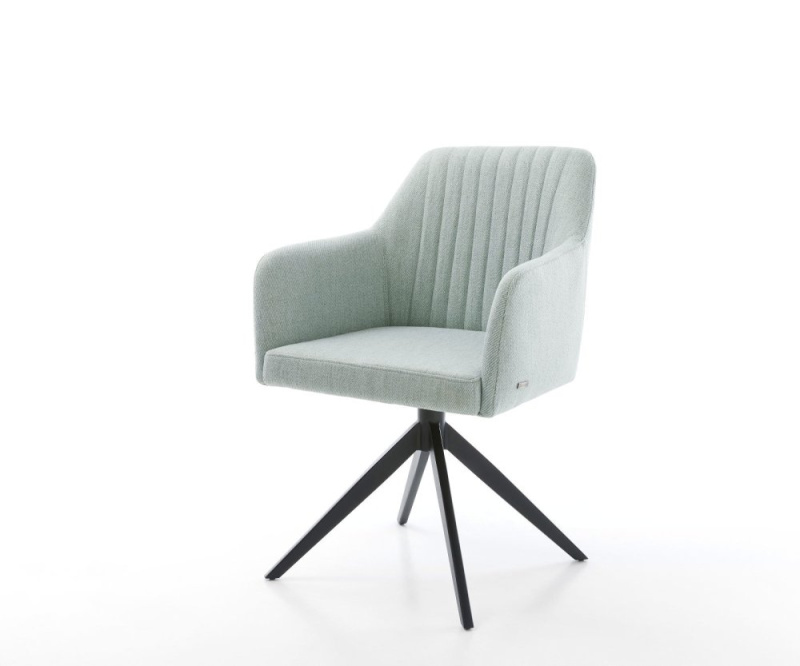 Otočná židle Greg-Flex Stripes Mint Křížový rám široký černý 360°