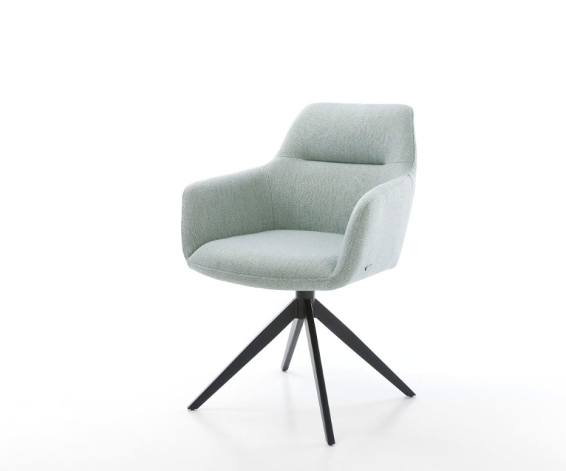 Otočná židle Pejo-Flex Stripes Mint Křížový rám široký černý 360°