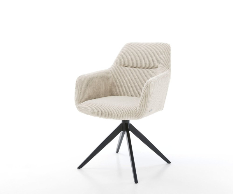 Otočná židle Pejo-Flex Cord Béžová Křížový rám široký Černá Otočná