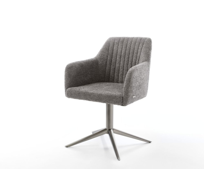 Otočná židle Pejo-Flex Bouclé šedá základna grafitová 360° otočná