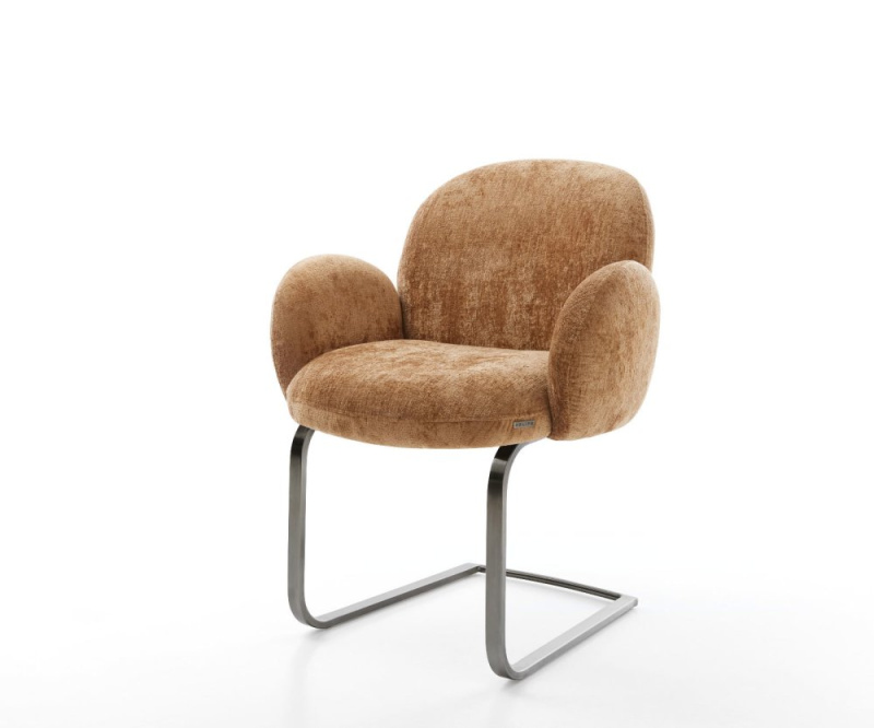 Nube-Flex konzolová židle s područkami žinylka rezavá plochá konzolová