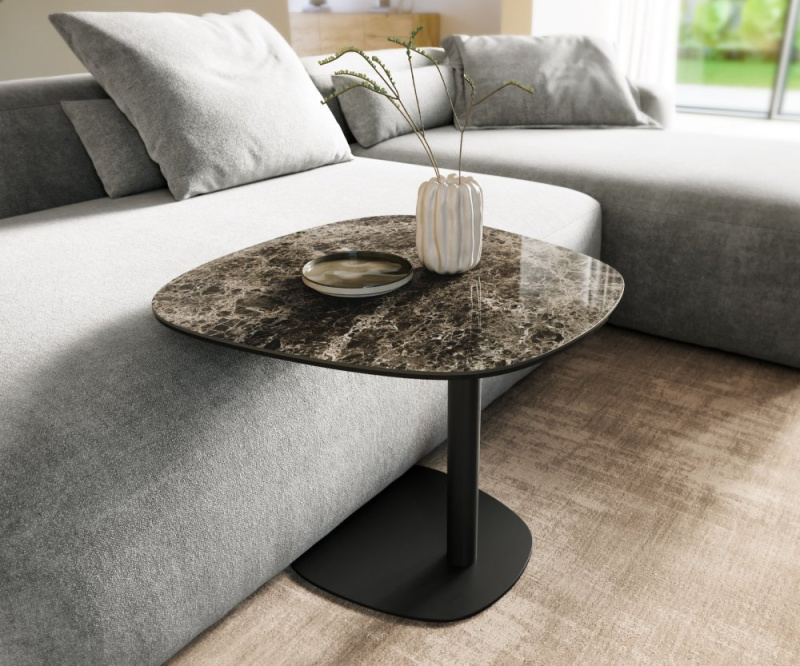 Konferenční stolek Edge Boot 60x60 cm keramika Laminam® Emperador