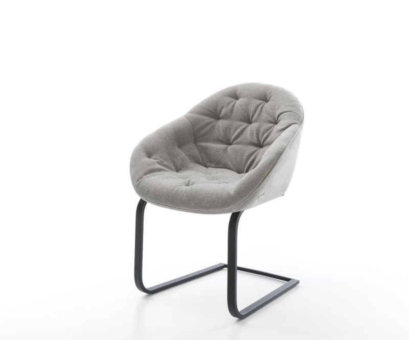 Jídelní židle Gaio-Flex strukturovaná látka Měkký šedá jídelní židle