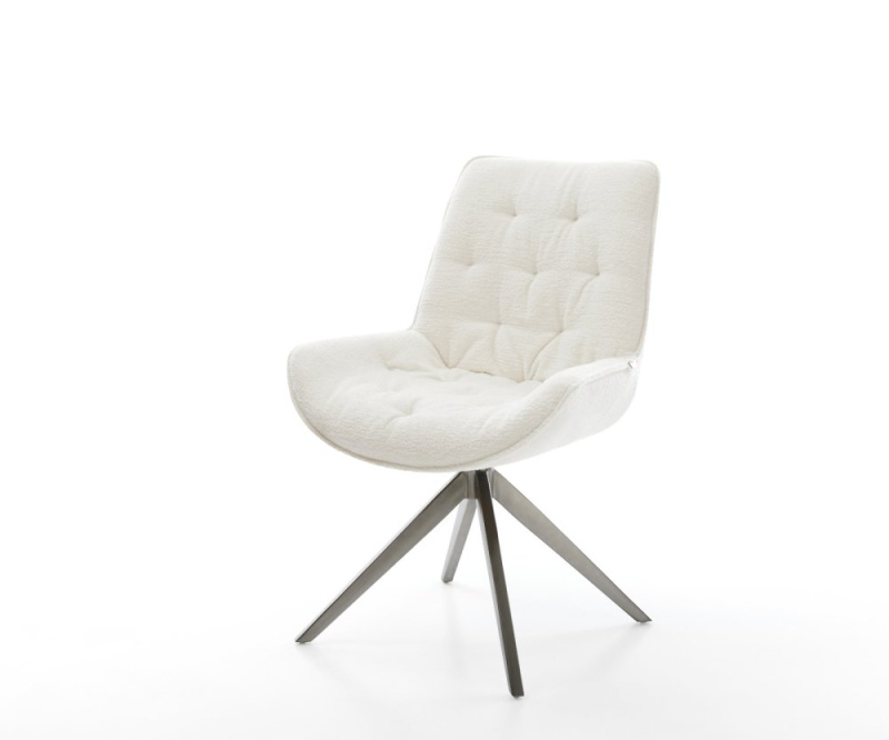 Jídelní židle Taimi-Flex bouclé měkký béžová křížová podnož široká