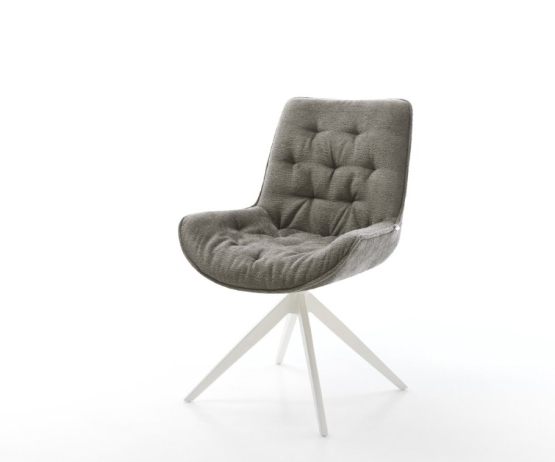 Jídelní židle Taimi-Flex bouclé Měkký tmavě béžová křížová podnož