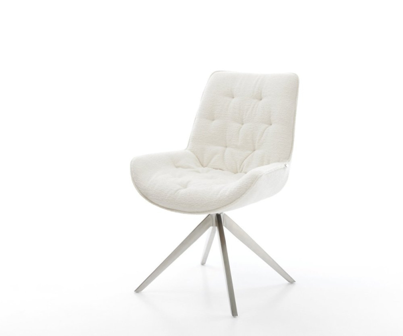 Jídelní židle Taimi-Flex bouclé měkký béžová křížová podnož široká