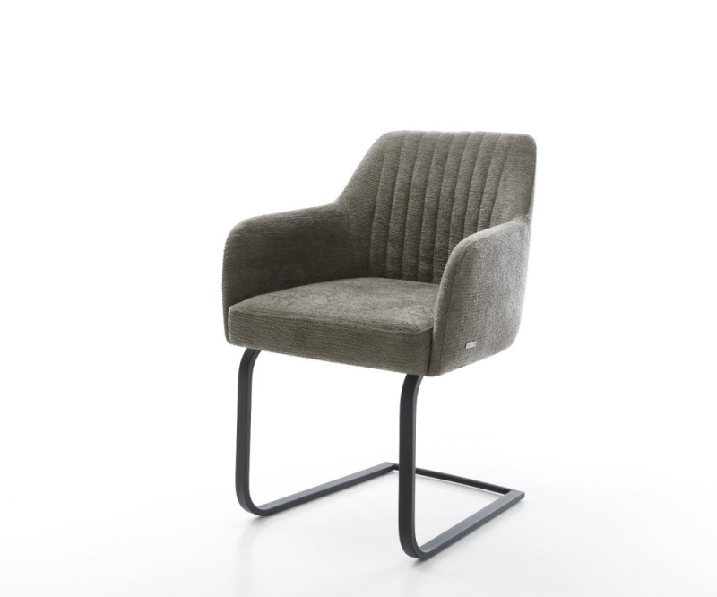 Jídelní židle Greg-Flex bouclé měkký tmavě béžová jídelní židle plochá