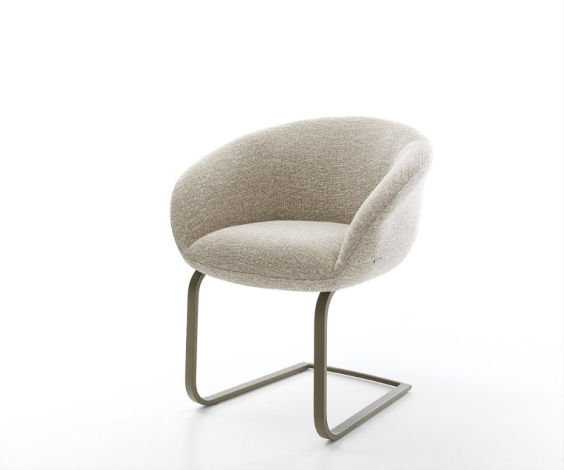 Jídelní židle Vinka-Flex s područkami látka Měkký béžová jídelní židle