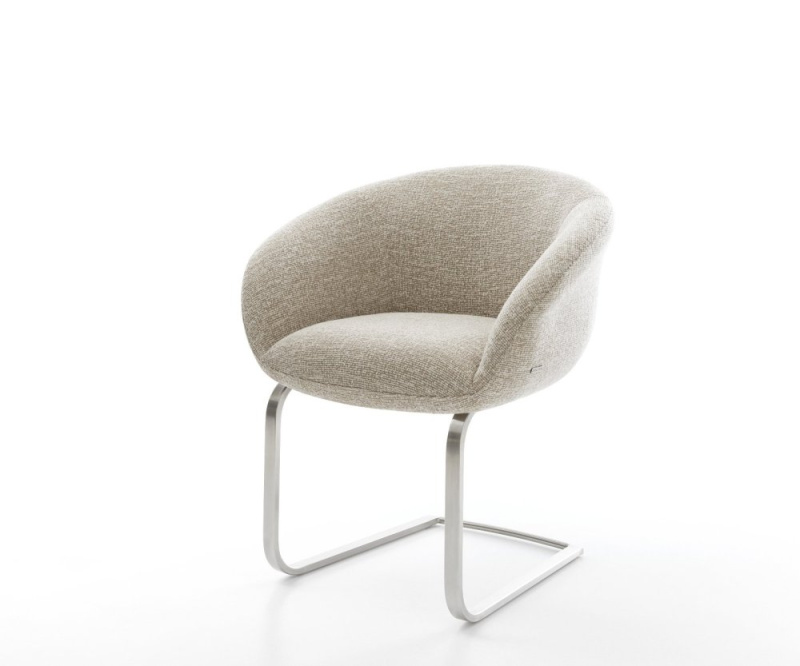 Jídelní židle Vinka-Flex s područkami látka Měkký béžová jídelní židle