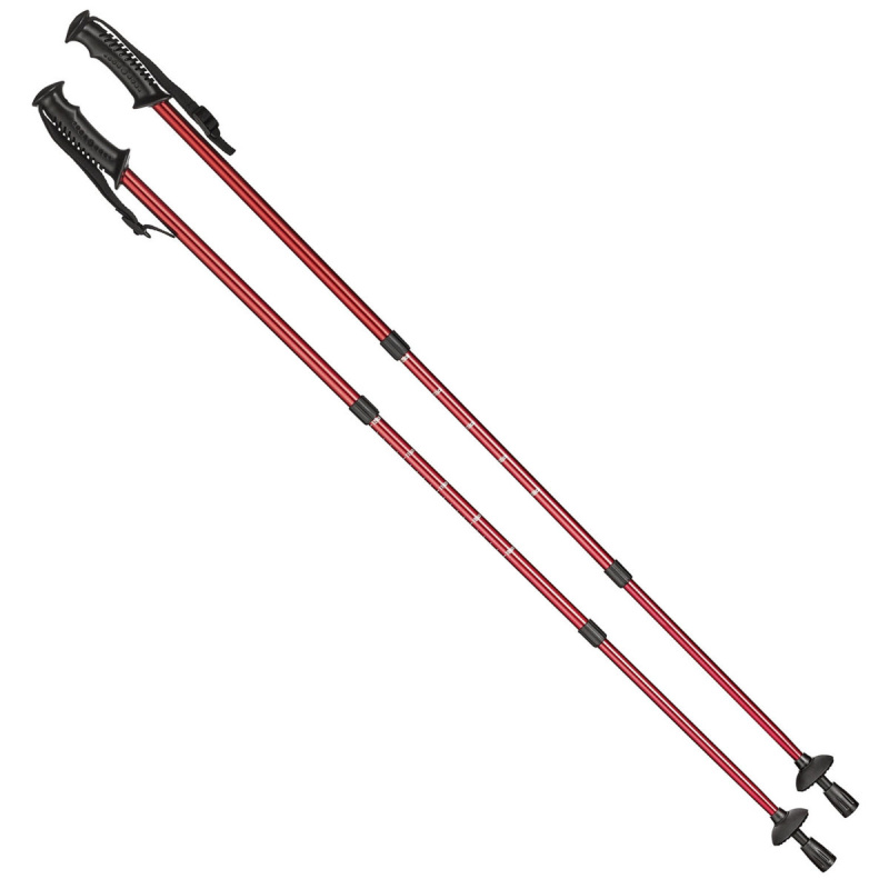 Maximex Skládací trekingové hole, 60 -120 cm, červené červená