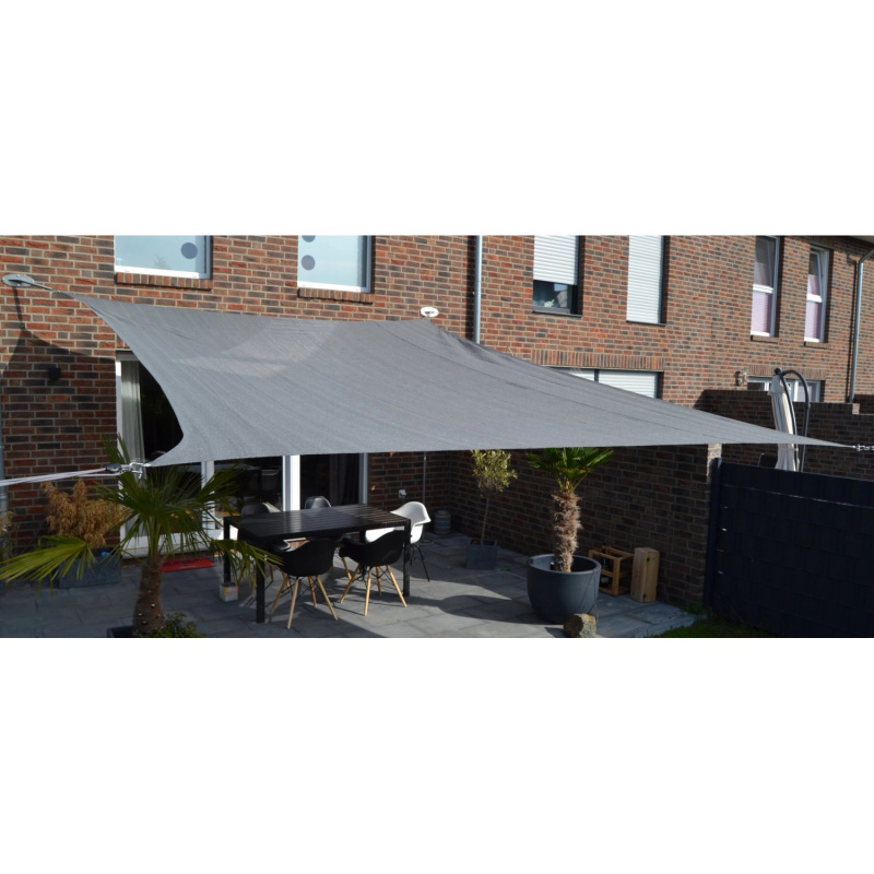 Floracord Obdélníková stínící plachta HDPE, stříbrošedá, 250 x 300 cm