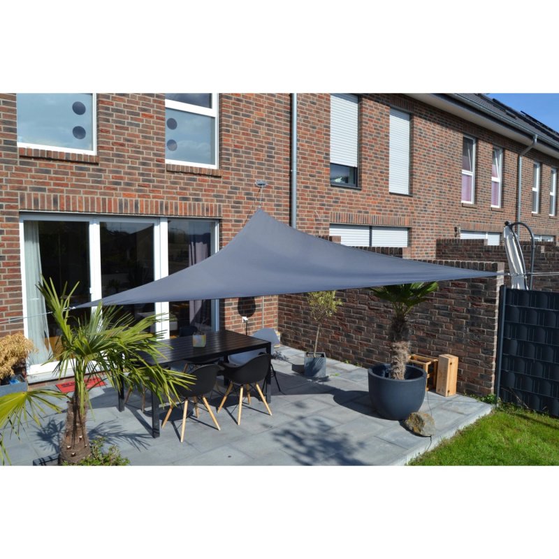 Floracord Trojúhelníková stínící plachta vodoodpudivá, antracitová, 360 cm