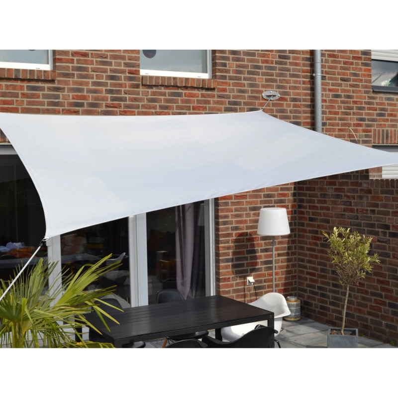 Floracord Obdélníková stínící plachta vodoodpudivá, stříbrošedá, 300 x 400 cm