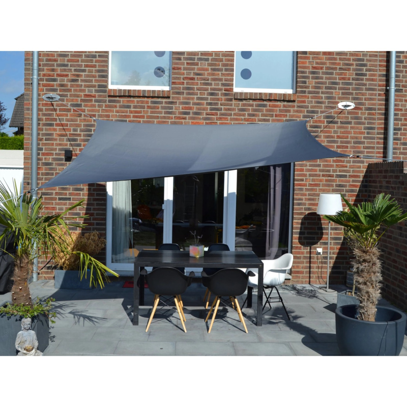 Floracord Obdélníková stínící plachta vodoodpudivá, antracitová, 300 x 400 cm