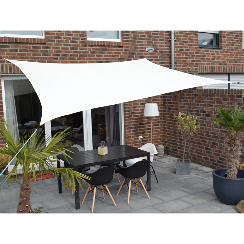 Floracord Obdélníková stínící plachta HDPE, bílá, 250 x 300 cm