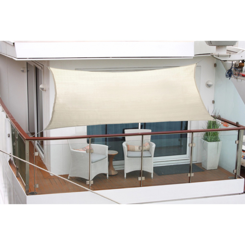 Floracord Balkonová stínící plachta, slonová kost, 270 x 140 cm