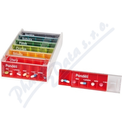 ANABOX Dávkovač na léky 7 dní duha
