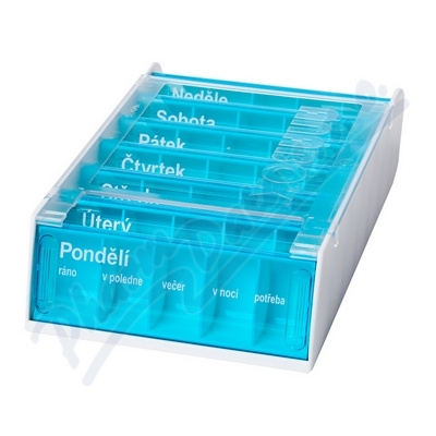 ANABOX Dávkovač na léky 7 dní Azurový