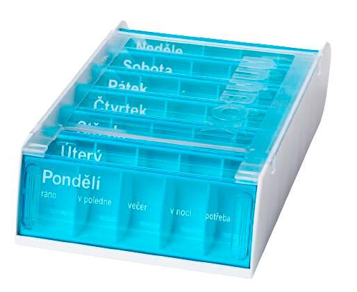 ANABOX Dávkovač na léky 7 dní Azurový