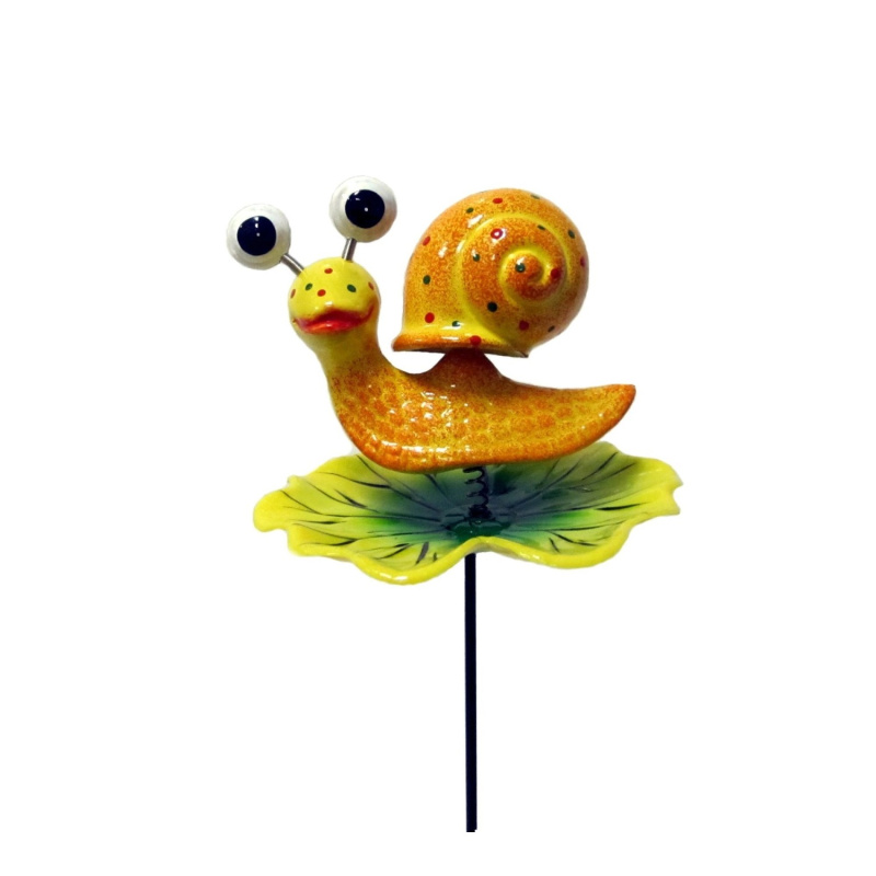 Dekorativní zahradní zápich Fun Spinner šnek, 48 cm, 1 ks