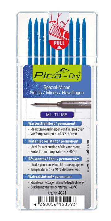 Pica | Tuhy voděodolné pro obkladače na mokré řezání vodě odolné: 4041 - modrá(10xks)