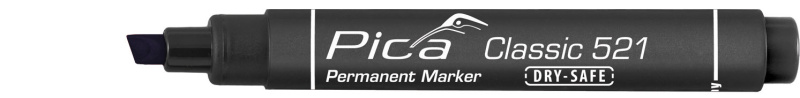 Pica Classic 521 | Permanentní fix černý – šikmý hrot