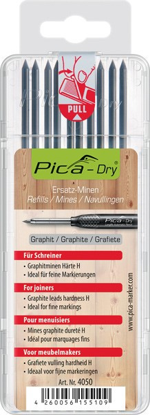 Tuhy náhradní kulaté Pica Dry černé 10 ks tvrdost H