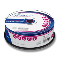 MediaRange - zapisovatelné CD-R - 700 MB, 25 ks