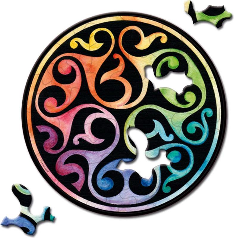 Curiosi kulaté mini puzzle Picoli – Pupen, 33 dílků