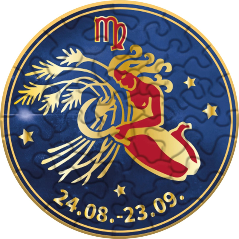 Curiosi kulaté puzzle Zvěrokruh: Panna, 33 dílků