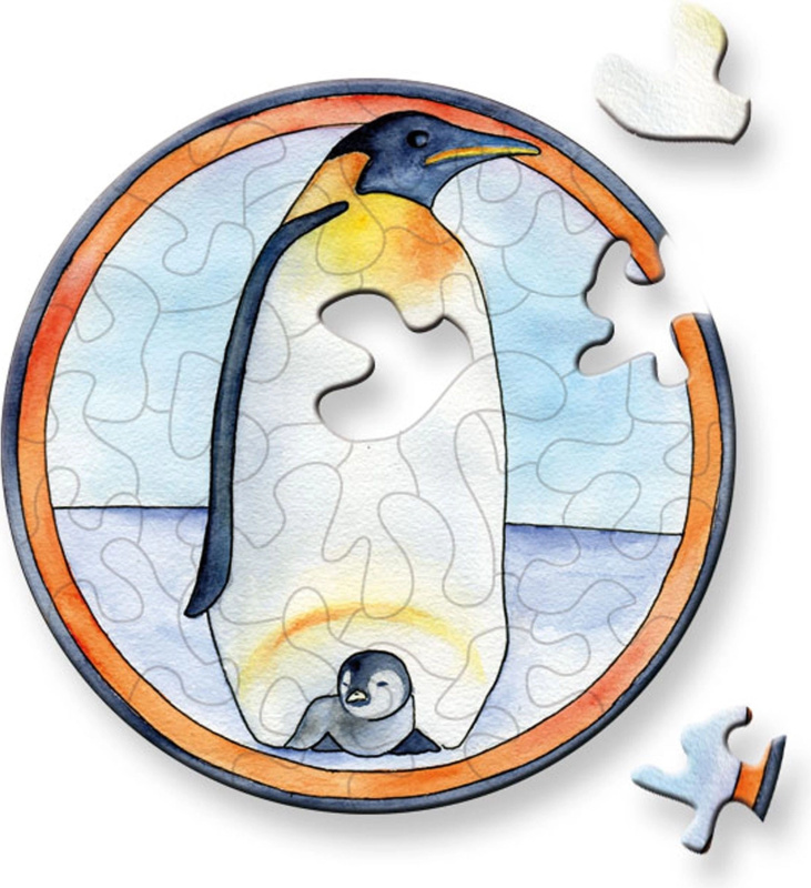 Kulaté puzzle Curiosi Picoli tučňák 33 dílků