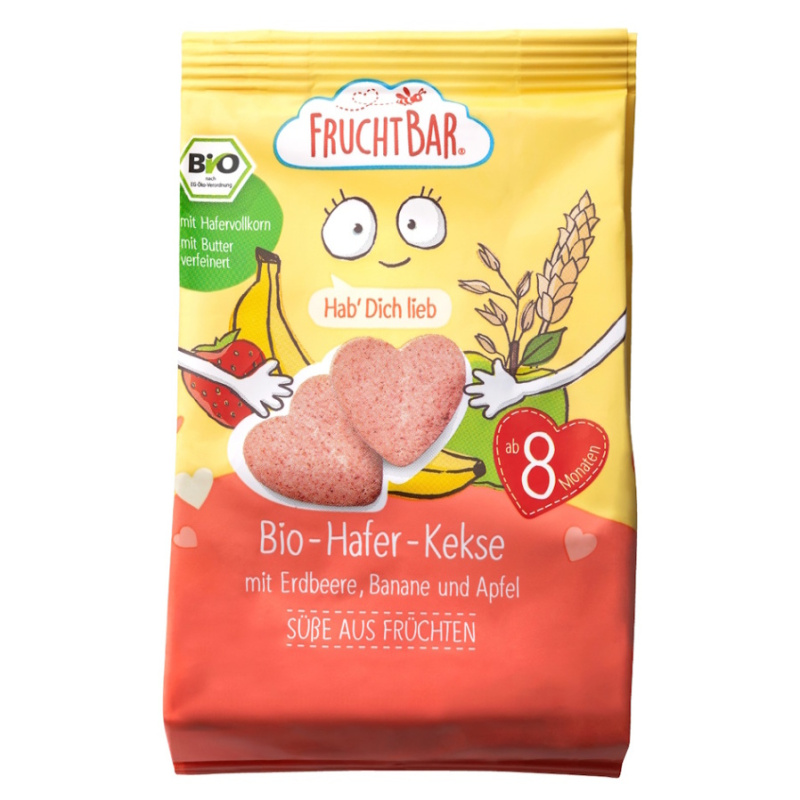 FRUCHTBAR ovesné sušenky s ovocem 8m+ BIO 100 g