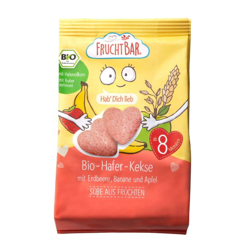 FRUCHTBAR ovesné sušenky s ovocem 8m+ BIO 100 g